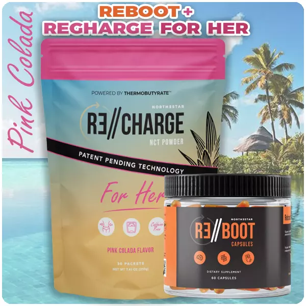 NCT Reboot plus Recharge for Her with Pink Colada flavor