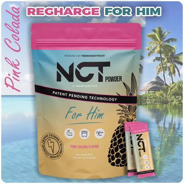 NCT Recharge for Him with Pink Colada flavor