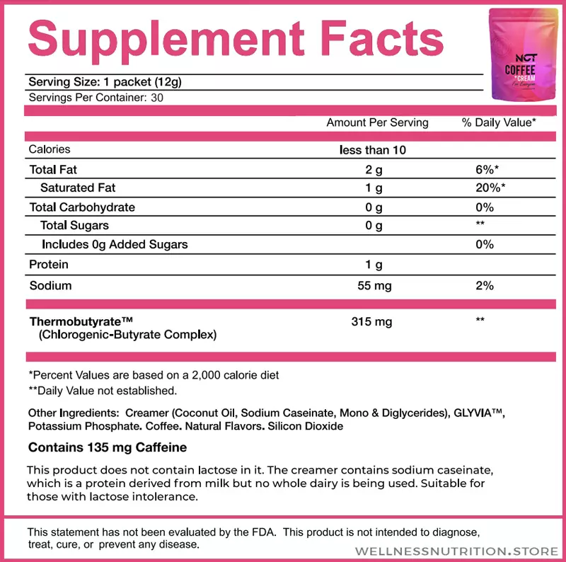 NCT Coffee supplements: nutrition facts