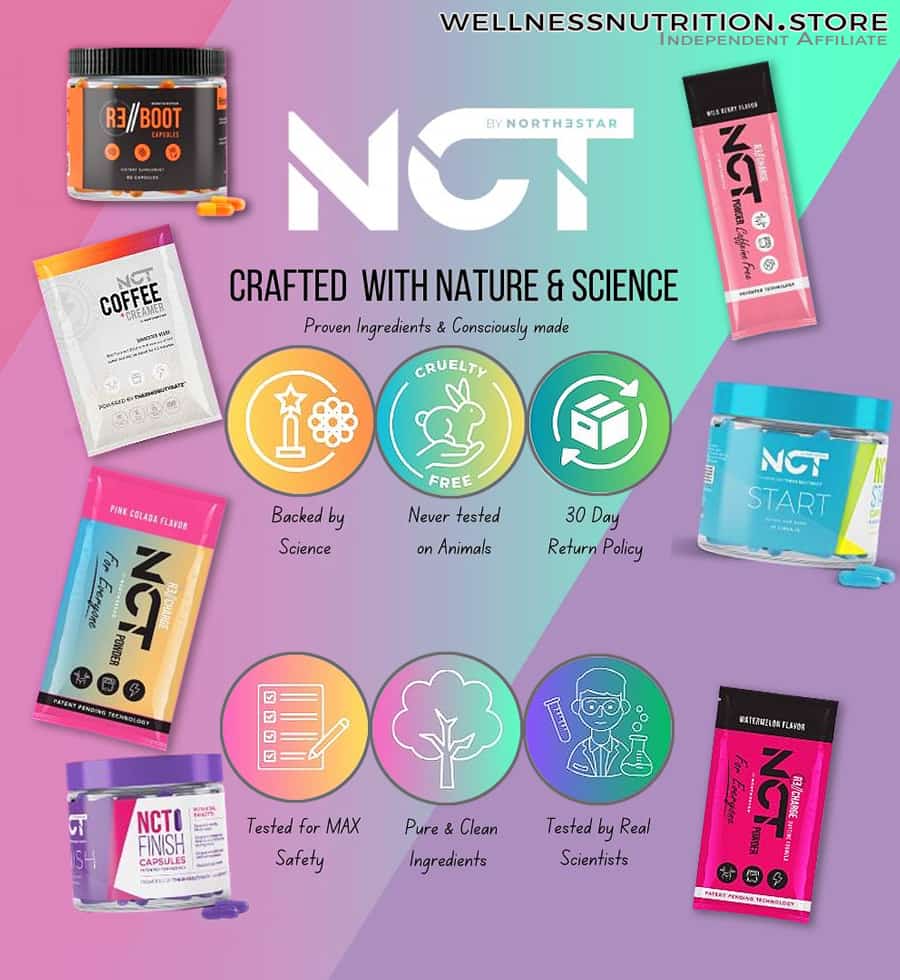 Nothestar's NCT supplements (Reboot , Start & Finish capsules, and powders)